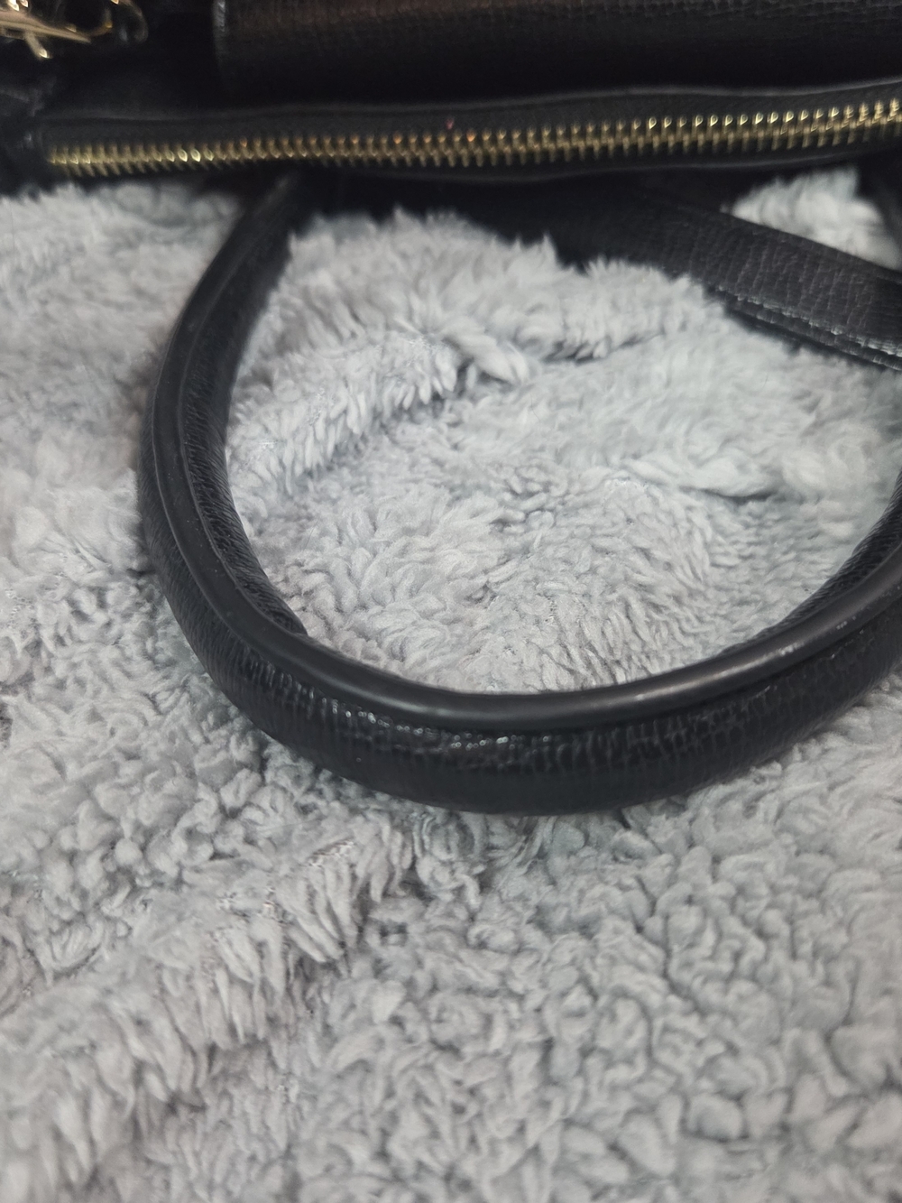 Aldo Black Crossbody Satchel with Gold-Tone Hardware - Picture 10 of 14